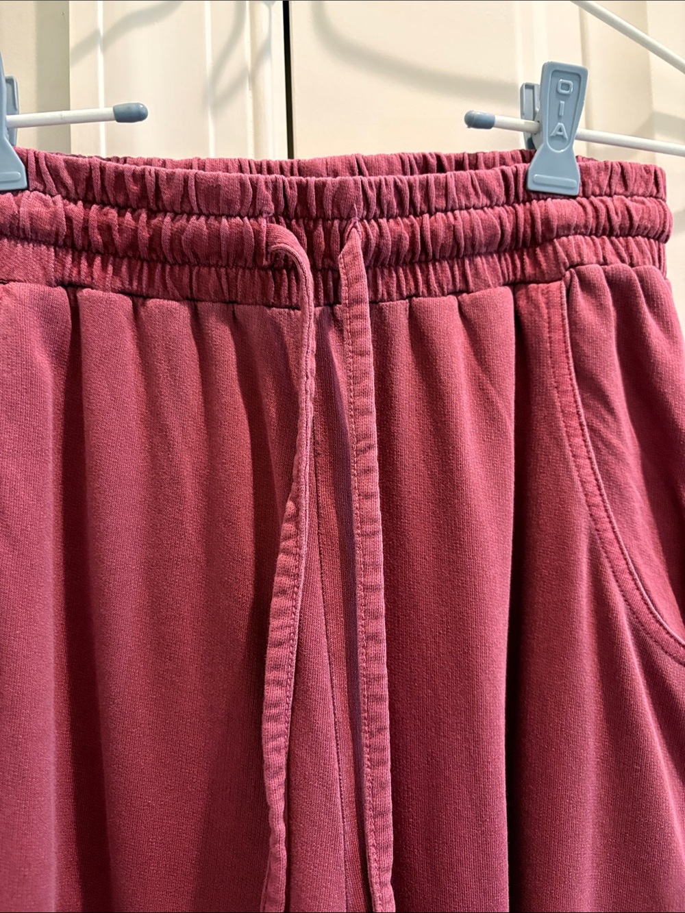 Zenana Cozy Elastic Waist Wide-Leg Pants in Dusty Rose - Picture 3 of 6